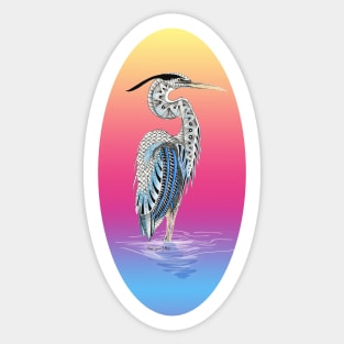 Great Blue Heron Totem Animal Sticker